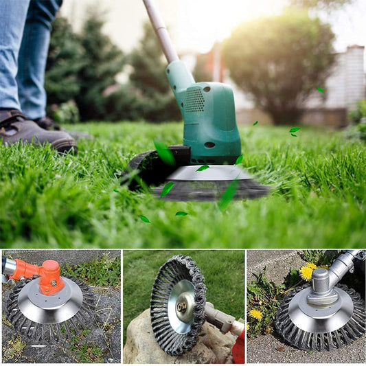Steel Wire Brush Trimmer Head | 150mm/200mm - Fits 25.4mm Bore - BAPPKON Garden Store
