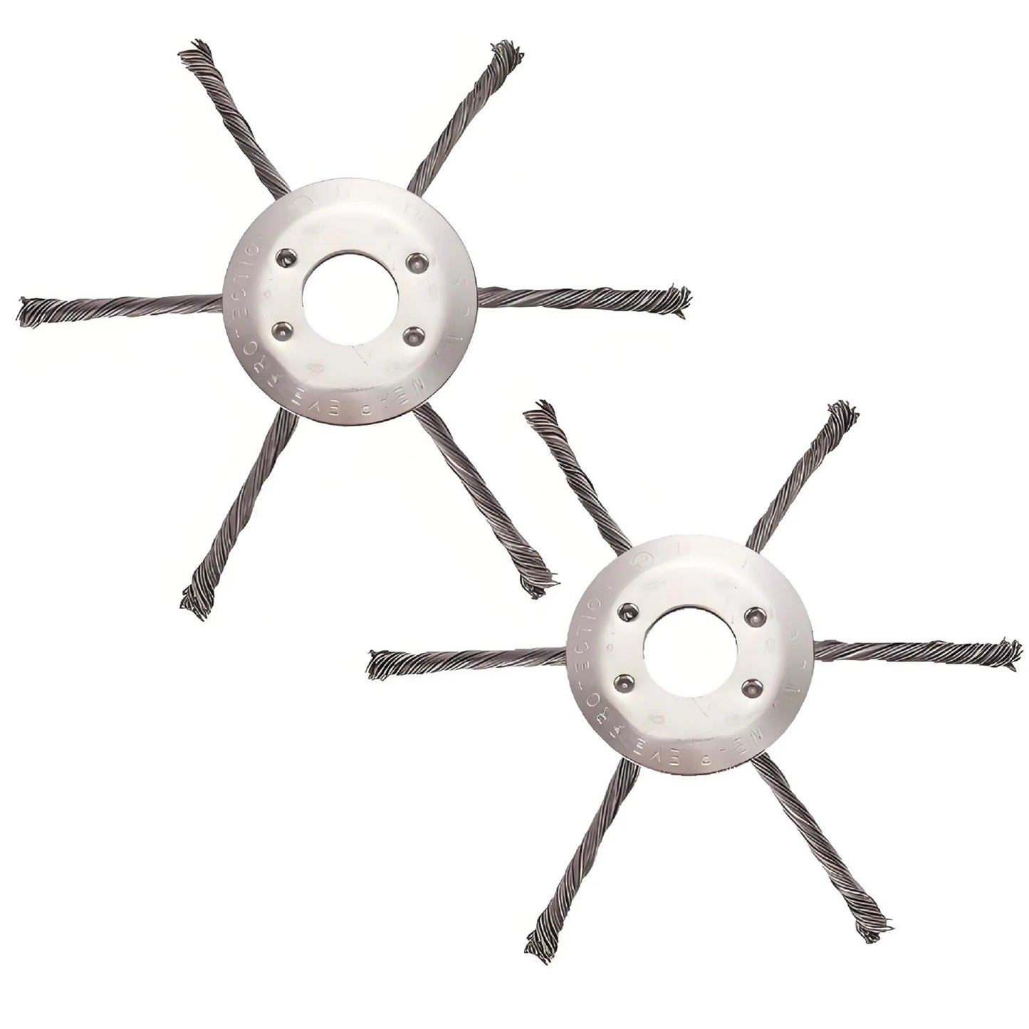 2-Pack Steel Wire Strimmer Head Fits 25.4mm Bore - Front View Product Photo