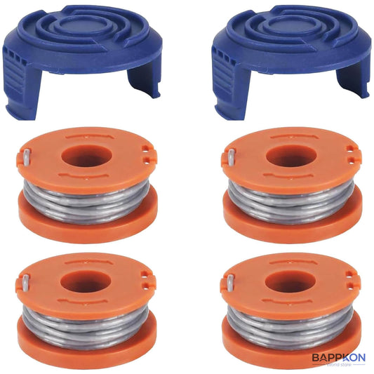 Trimmer Spool Package Contents - 4 Spools and 2 Covers