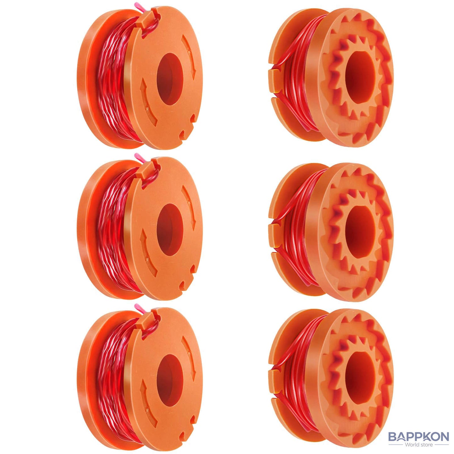 6-Pack Strimmer Spool for Worx WG150 & McGregor - Complete Set