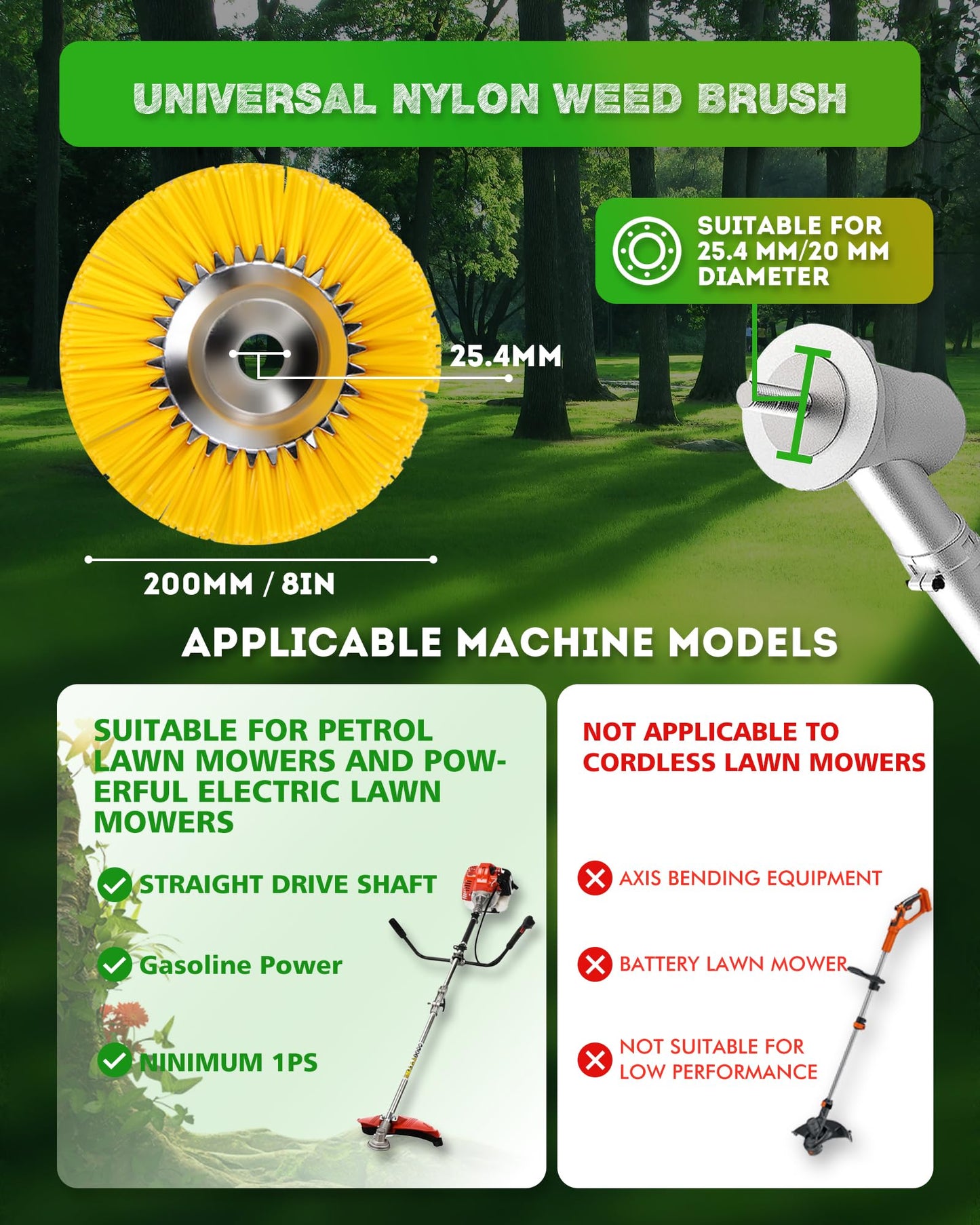 8 - Inch Nylon Strimmer Head - Spark - Free, Easy Install for Petrol & Electric Trimmers - BAPPKON Garden Store