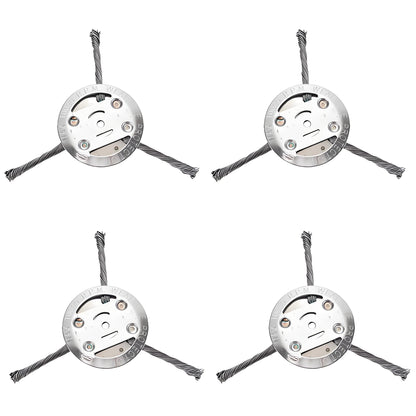 4-Pack Steel Wire Trimmer Head - 5.5mm Fit, 3/6 Blade Options