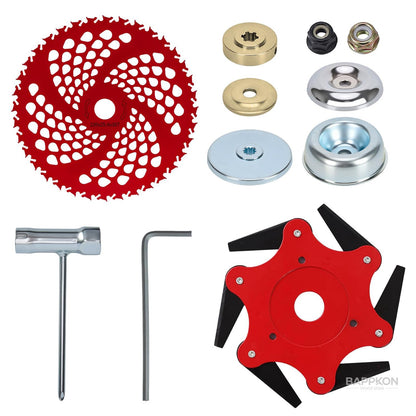 9 - Inch Carbide Brush Cutter Blades | Universal Fit - BAPPKON Garden Store