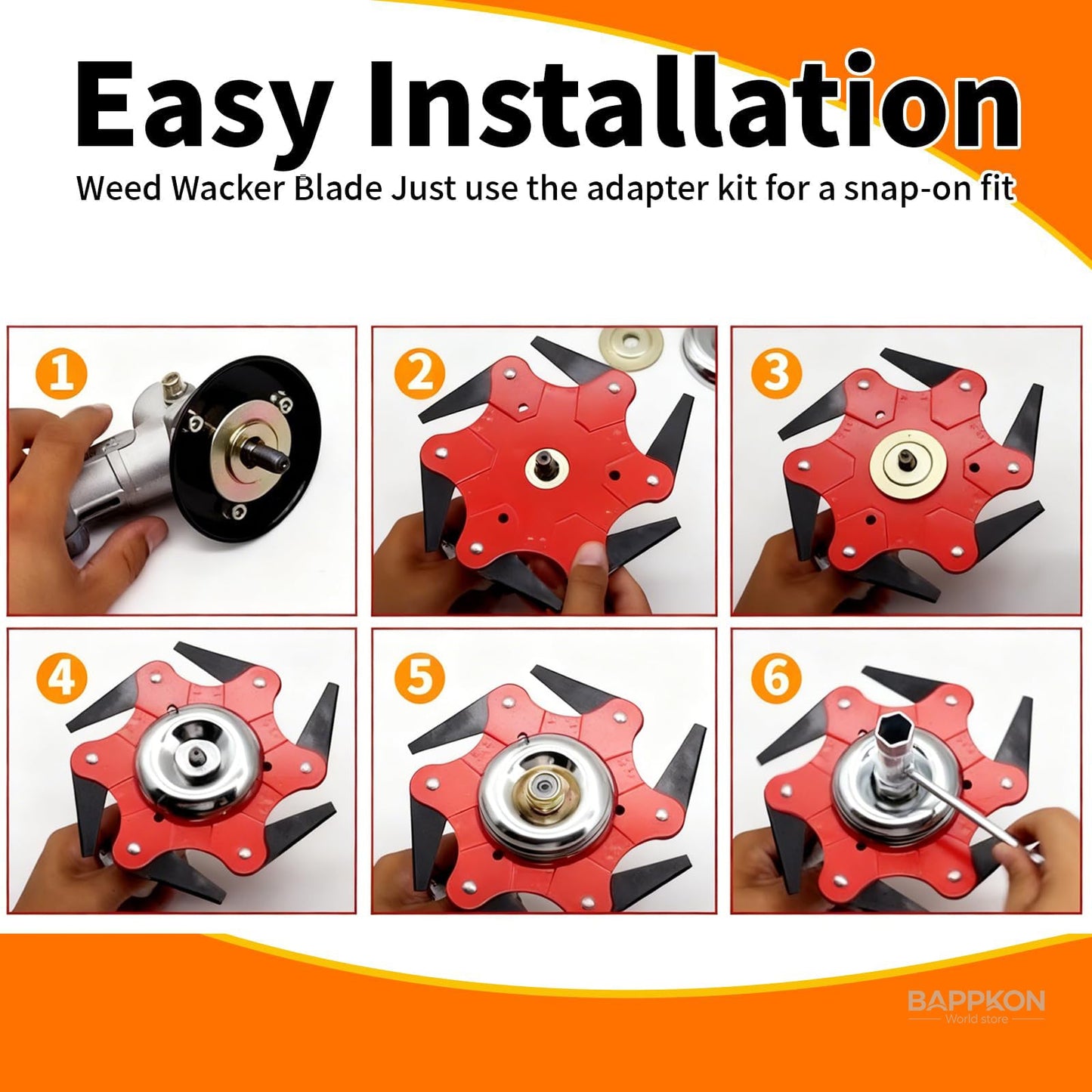 9 - Inch Carbide Brush Cutter Blades | Universal Fit - BAPPKON Garden Store