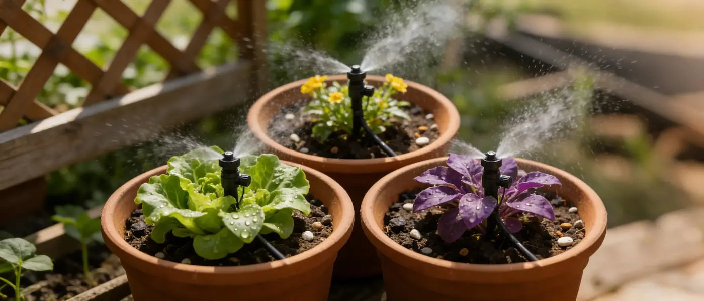 Automatic Garden Watering System - Smart Timer Controlled Drip Irrigation for Plants