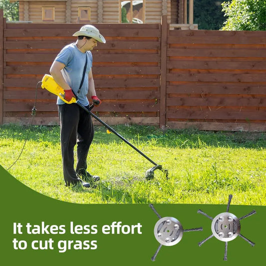Durable Knotted Steel Wire Trimmer Head for Tough Weeds and Overgrown Vegetation
