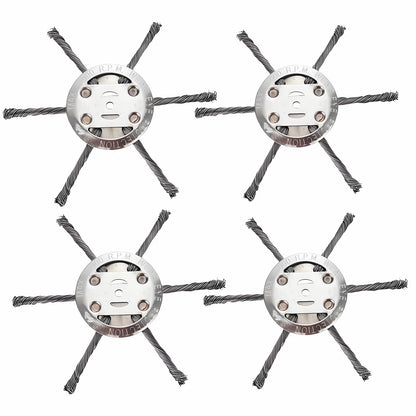 Knotted Steel Wire Grass Trimmer Head 4-Pack High Tensile