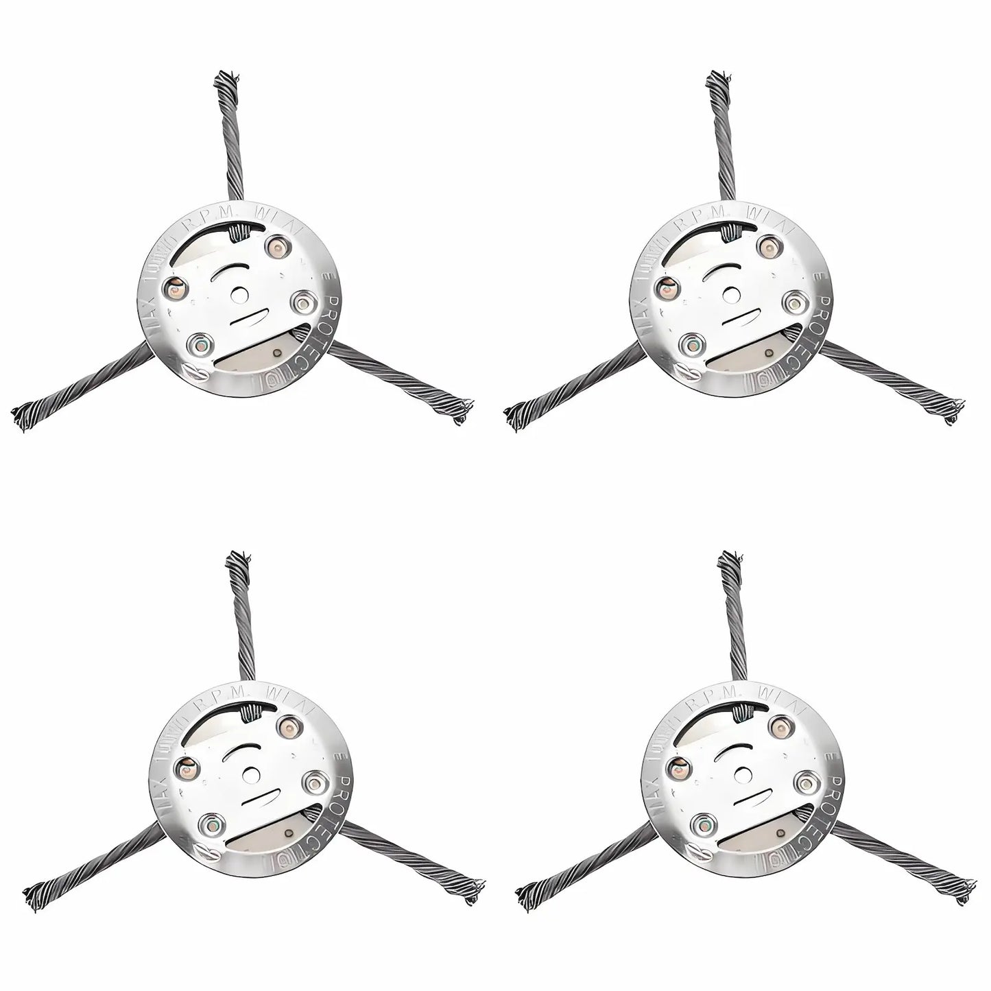 Steel Wire Trimmer Head 4-Pack for 5.5mm Bore Grass Trimmer