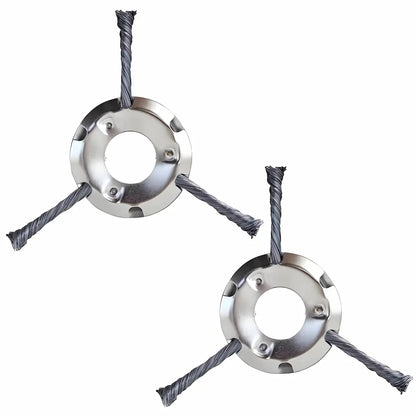 Steel Wire Strimmer Head Size Options 200mm and 230mm - 2-Pack Value Set
