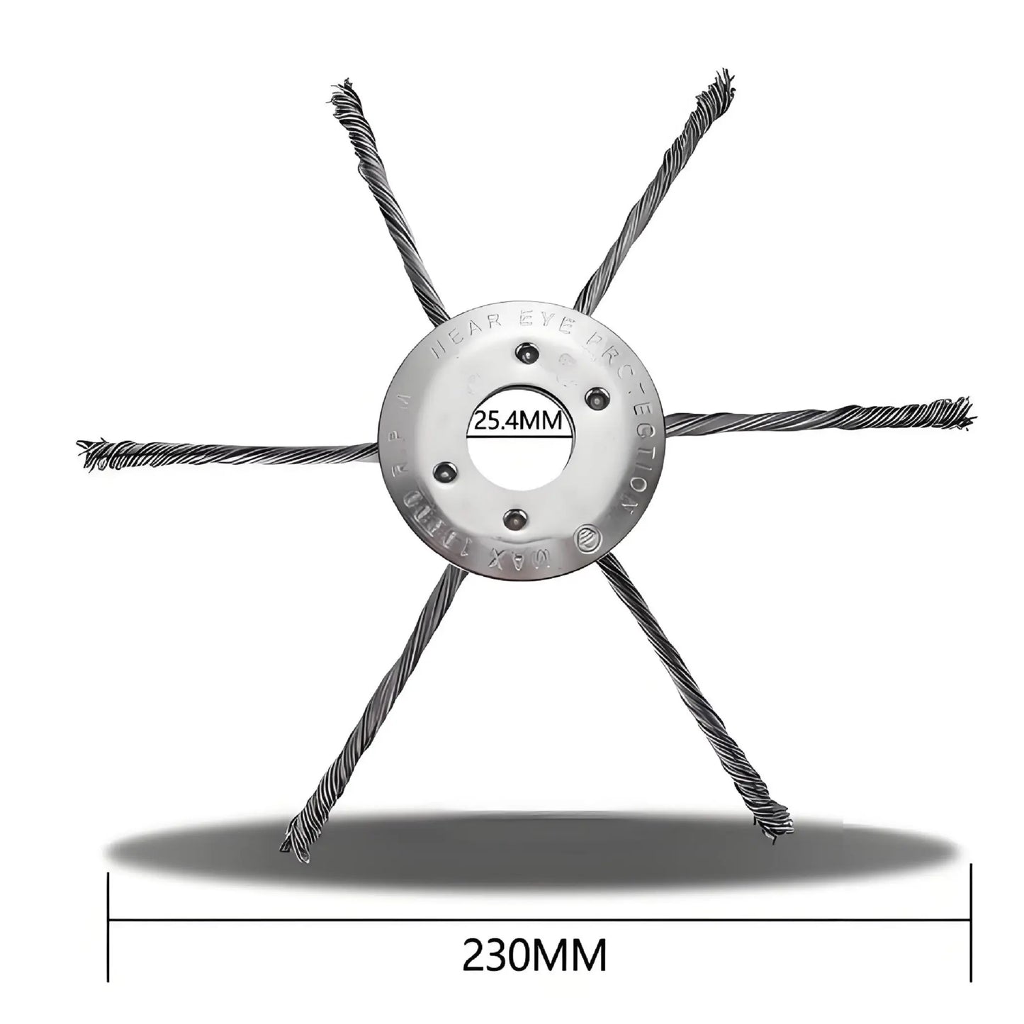 Steel Wire Strimmer Head 25.4mm Bore - Universal Fit Heavy Duty Garden Trimmer