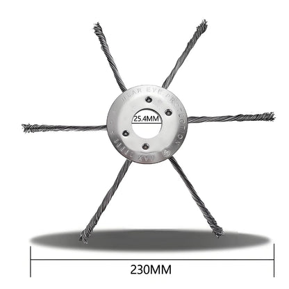 Steel Wire Strimmer Head 25.4mm Bore - Universal Fit Heavy Duty Garden Trimmer