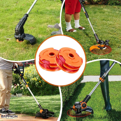 Auto - Feed Strimmer Spool 6 - Pack (Compatible with Worx WG150 & McGregor MCT2X1825) - BAPPKON Garden Store