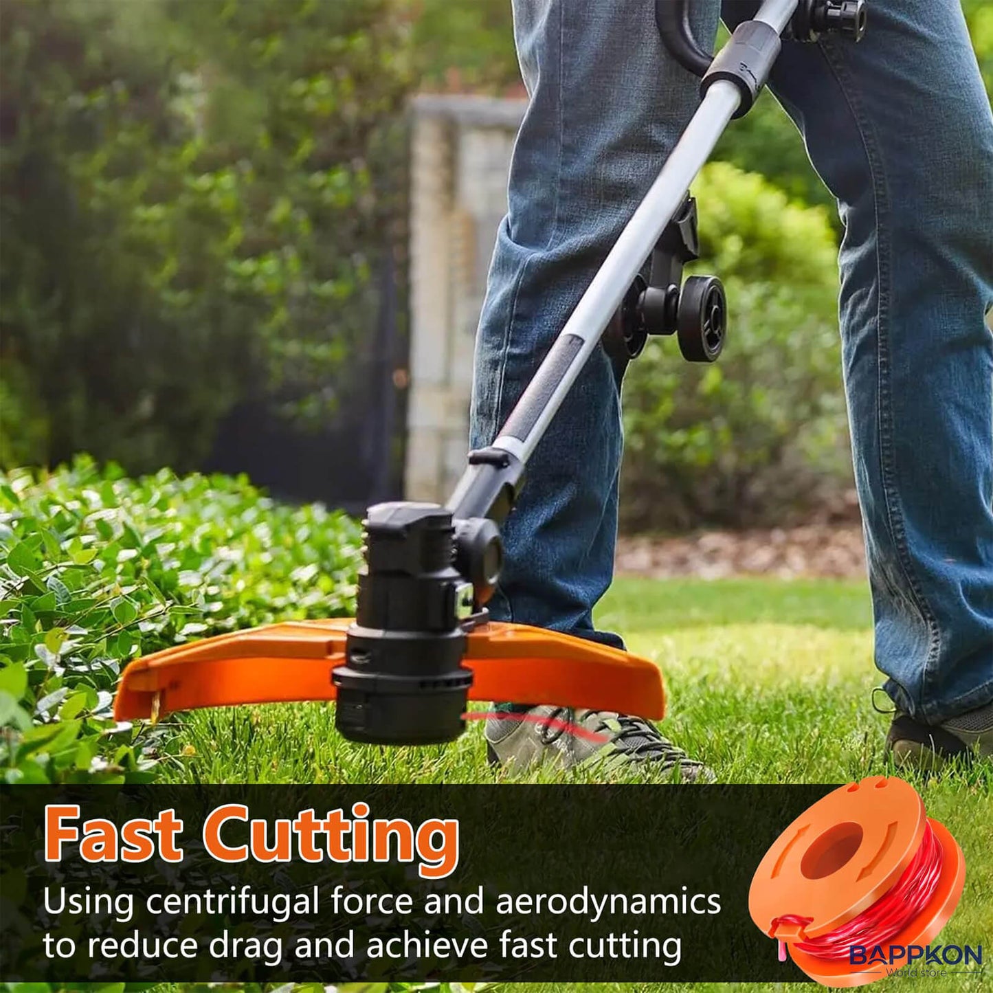 Auto - Feed Strimmer Spool 6 - Pack (Compatible with Worx WG150 & McGregor MCT2X1825) - BAPPKON Garden Store