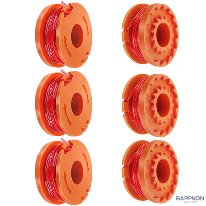 Auto - Feed Strimmer Spool 6 - Pack (Compatible with Worx WG150 & McGregor MCT2X1825) - BAPPKON Garden Store