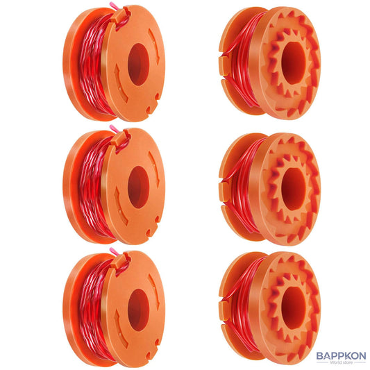 Auto - Feed Strimmer Spool 6 - Pack (Compatible with Worx WG150 & McGregor MCT2X1825) - BAPPKON Garden Store