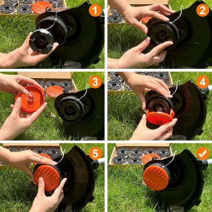 Autofeed Strimmer Spool 1.6mm Line | 4 or 6 Pack (Compatible with Black & Decker GL/GLC) - BAPPKON Garden Store