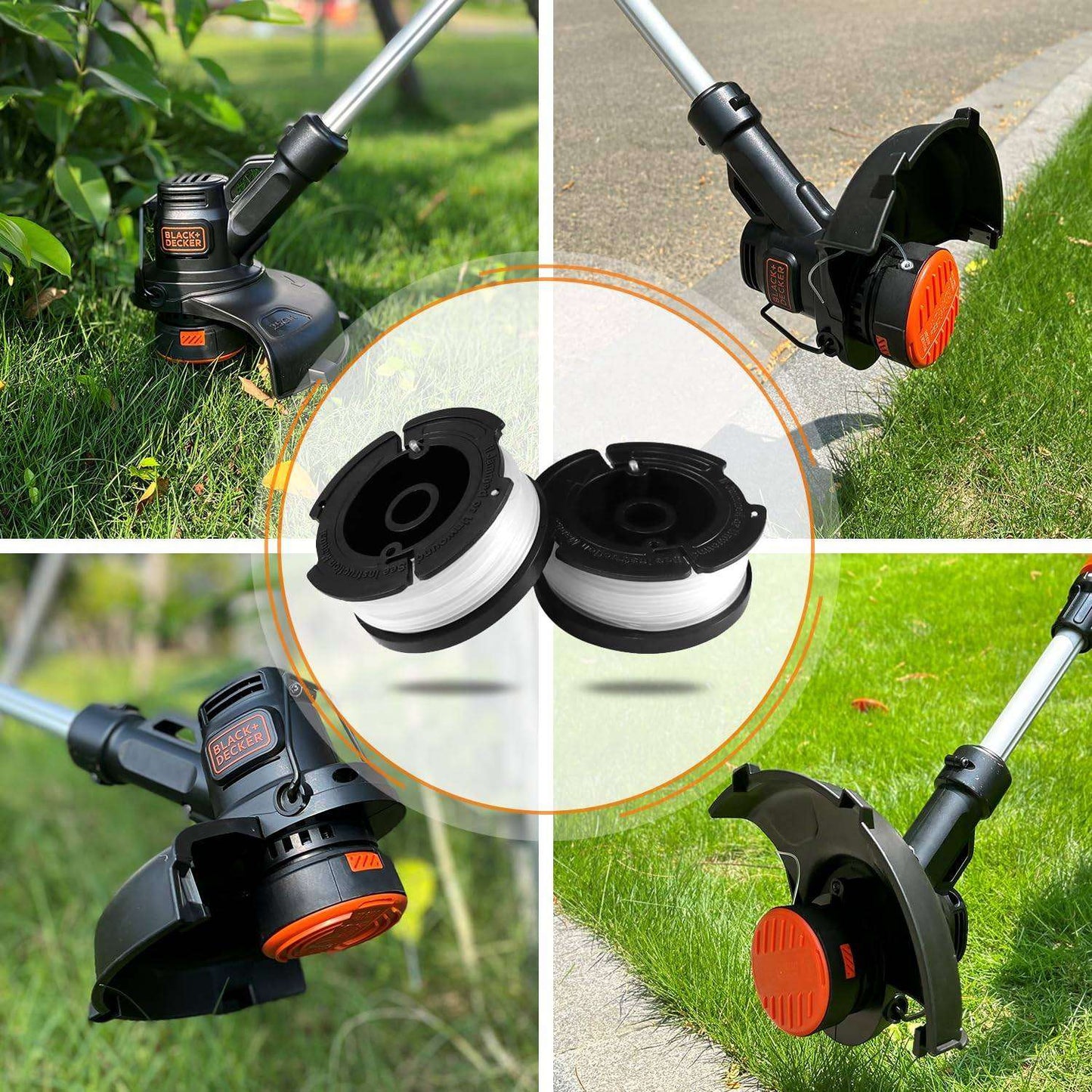 Autofeed Strimmer Spool 1.6mm Line | 4 or 6 Pack (Compatible with Black & Decker GL/GLC) - BAPPKON Garden Store
