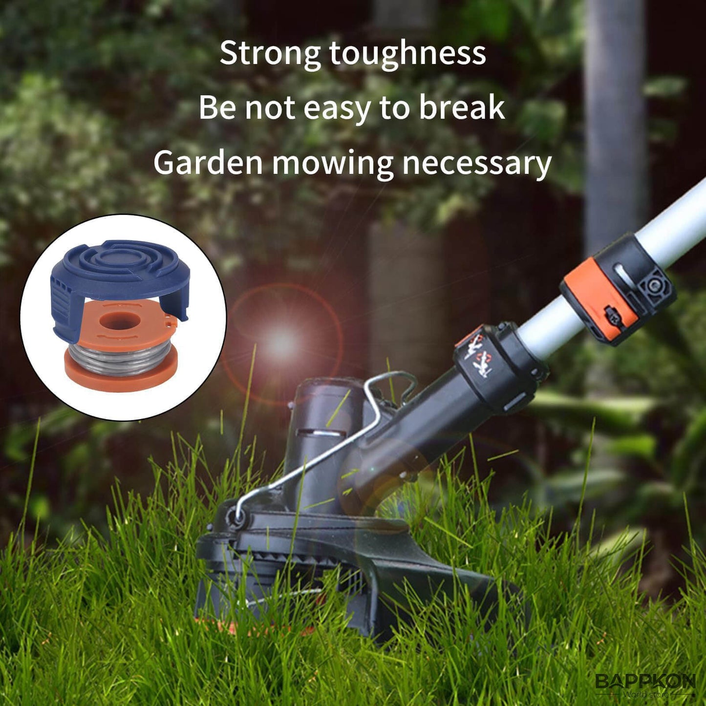 Autofeed Strimmer Spool 4 - Pack | 1.65mm Line (Compatible with Mac Allister MGTP18Li) - BAPPKON Garden Store