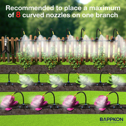 BAPPKON 360° Drip Irrigation Kit - 16 Nozzles, 100ft Auto Watering System - BAPPKON Garden Store