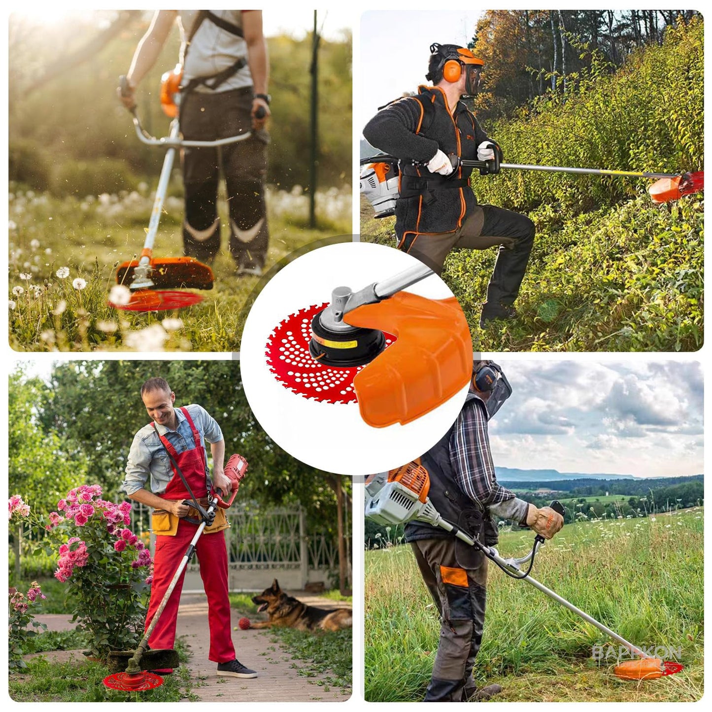 Brush Cutter Blade Combo 9" & 10" | Carbide Tipped with Universal Adapter Kit - BAPPKON Garden Store