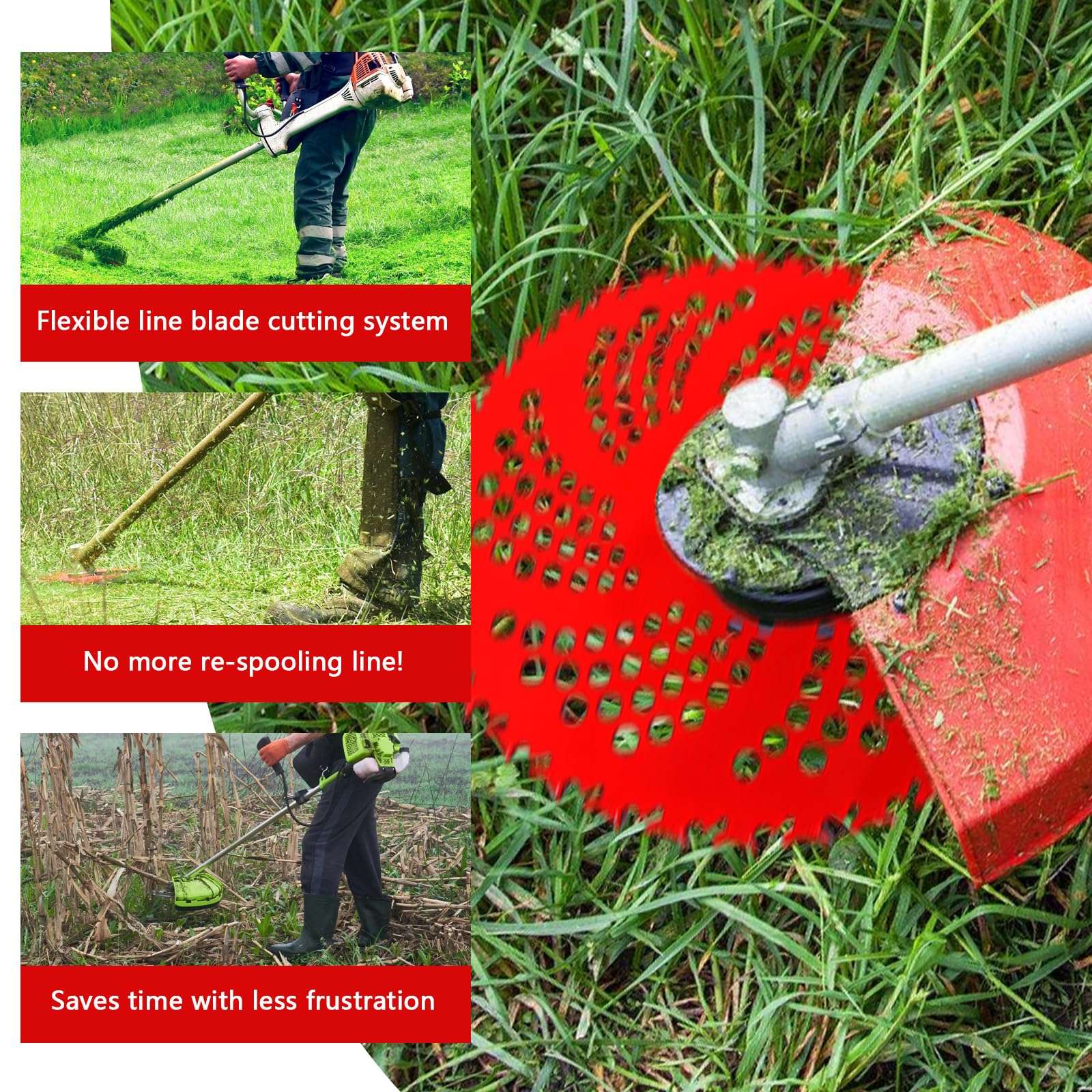 Carbide Brush Cutter Blades 2 - Pack | 9" 36 - Tooth with Adapter Kit - BAPPKON Garden Store