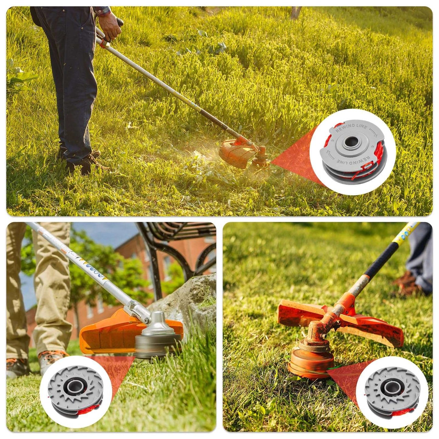 Flymo Strimmer Spool with Cover, 1.5mm Auto-Feed Line, Fits FLY021 & Power/Mini/Trim Models