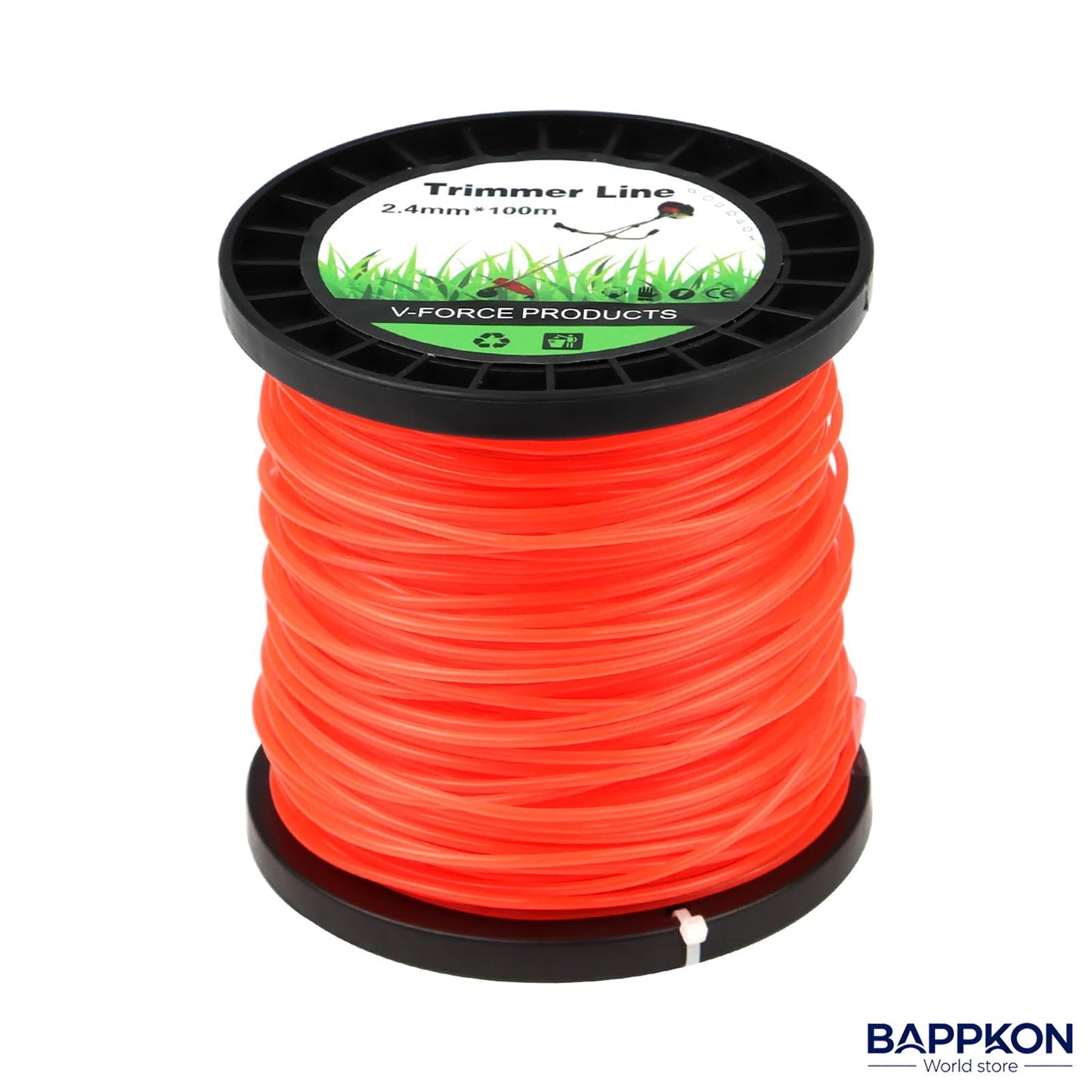 Heavy - Duty 2.4mm Trimmer Line 100m | Round Nylon Strimmer Wire - Universal Fit - BAPPKON Garden Store