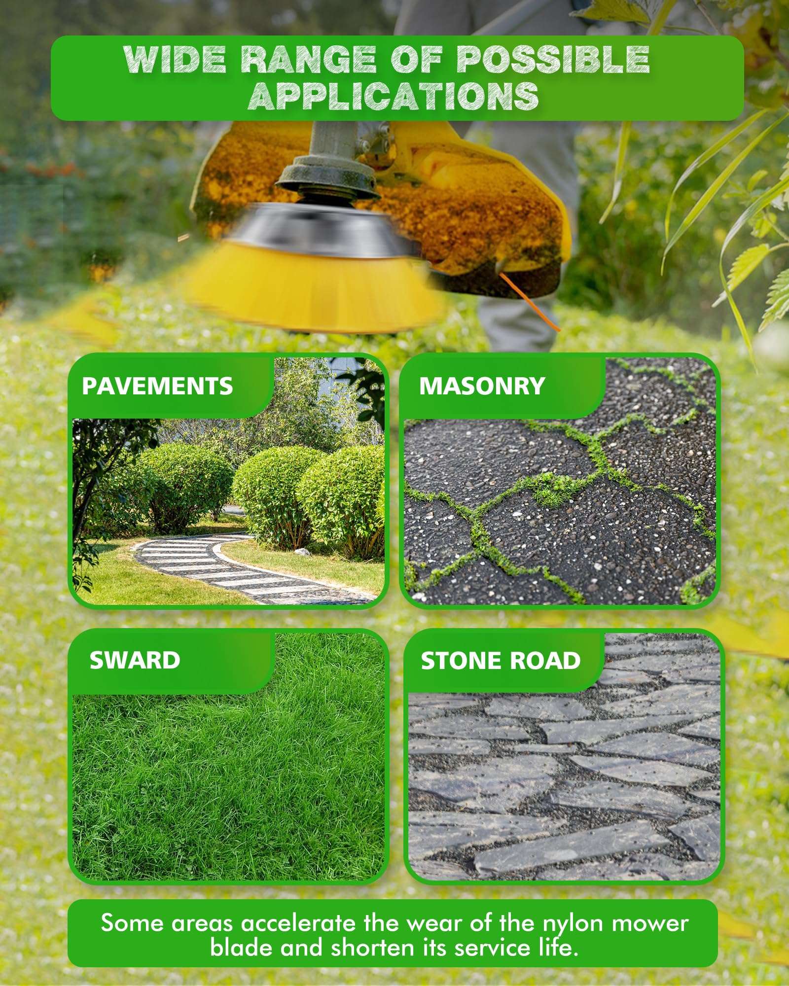 Universal Nylon Strimmer Head - High-Quality, Spark-Free, Easy Install for Garden Lawn