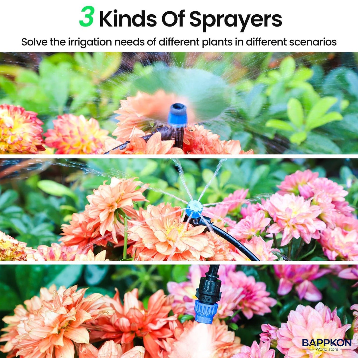 Quick - Connect Drip Irrigation Kit | Automatic Watering System for Garden & Greenhouse - BAPPKON Garden Store