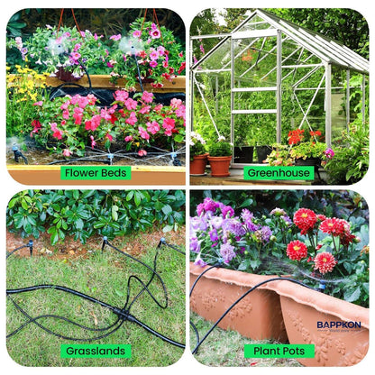Quick - Connect Drip Irrigation Kit | Automatic Watering System for Garden & Greenhouse - BAPPKON Garden Store