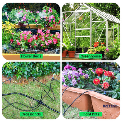 Quick - Connect Drip Irrigation Kit | Automatic Watering System for Garden & Greenhouse - BAPPKON Garden Store