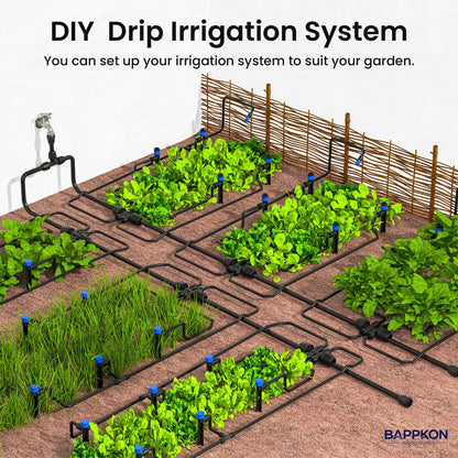 Quick - Connect Drip Irrigation Kit | Automatic Watering System for Garden & Greenhouse - BAPPKON Garden Store