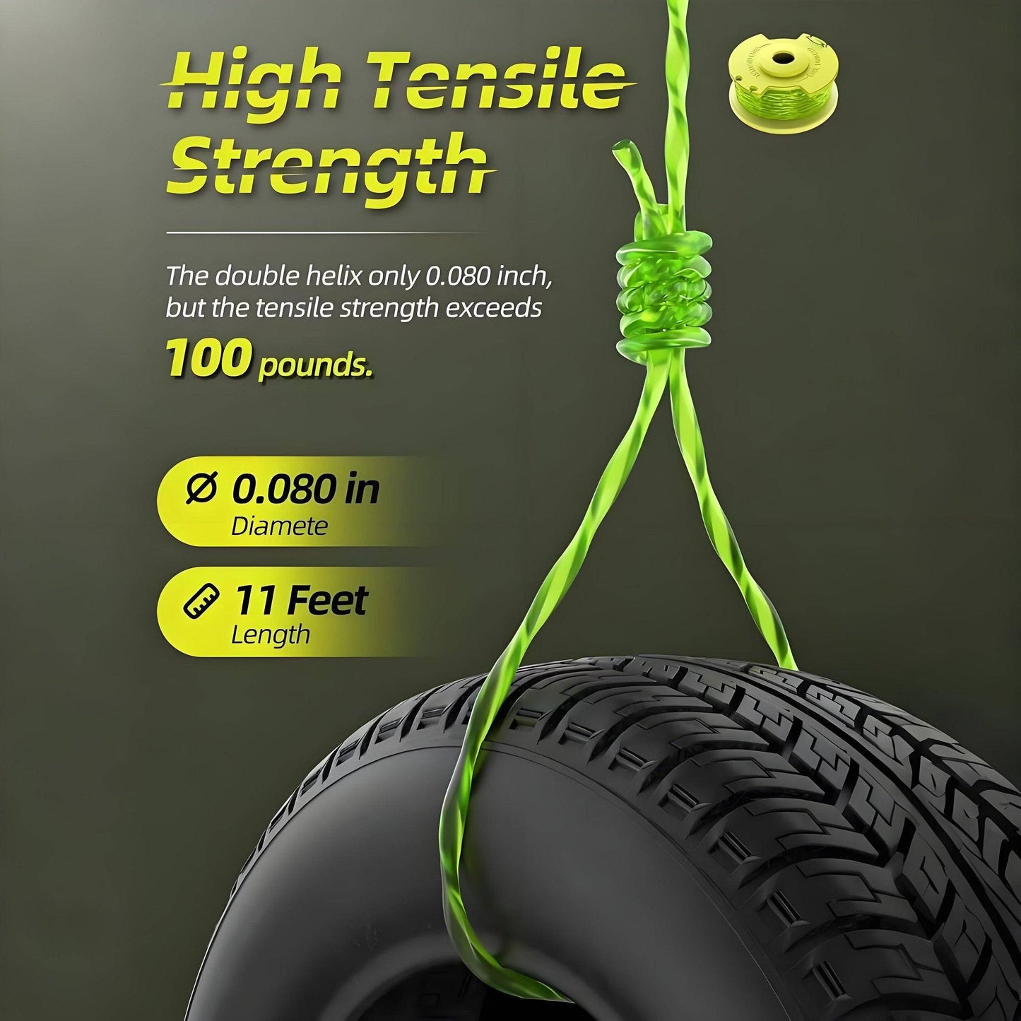 Ryobi Trimmer Line Replacement - Pre-Wound Spools for 18v/24v/40v - Durable Twisted Line(6 Pack)