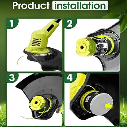 Ryobi Trimmer Line Replacement - Pre-Wound Spools for 18v/24v/40v - Durable Twisted Line(6 Pack)