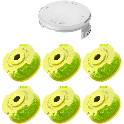 Ryobi Trimmer Line Replacement - Pre-Wound Spools for 18v/24v/40v - Durable Twisted Line(6 Pack)
