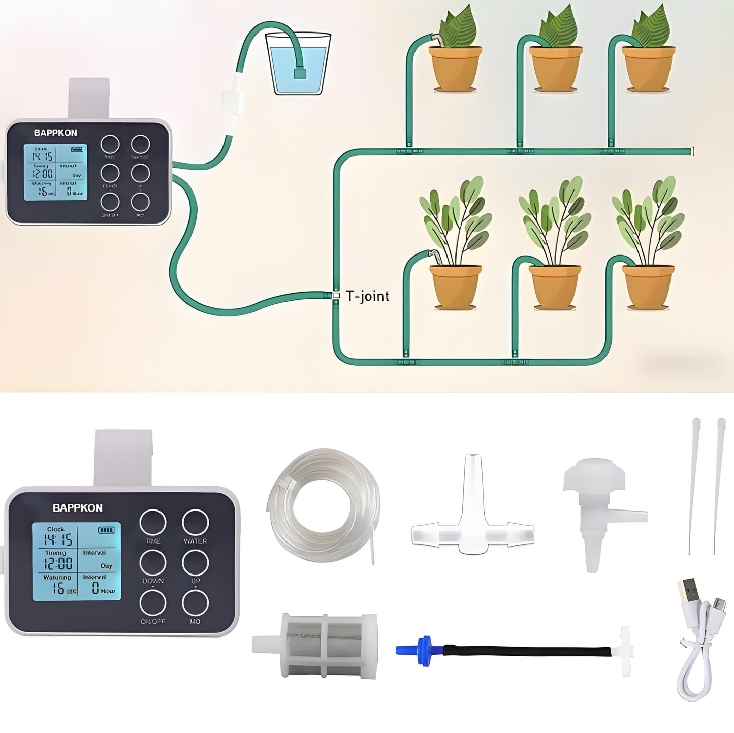 Smart Automatic Plant Waterer with Humidity Detection Timer - BAPPKON Garden Store