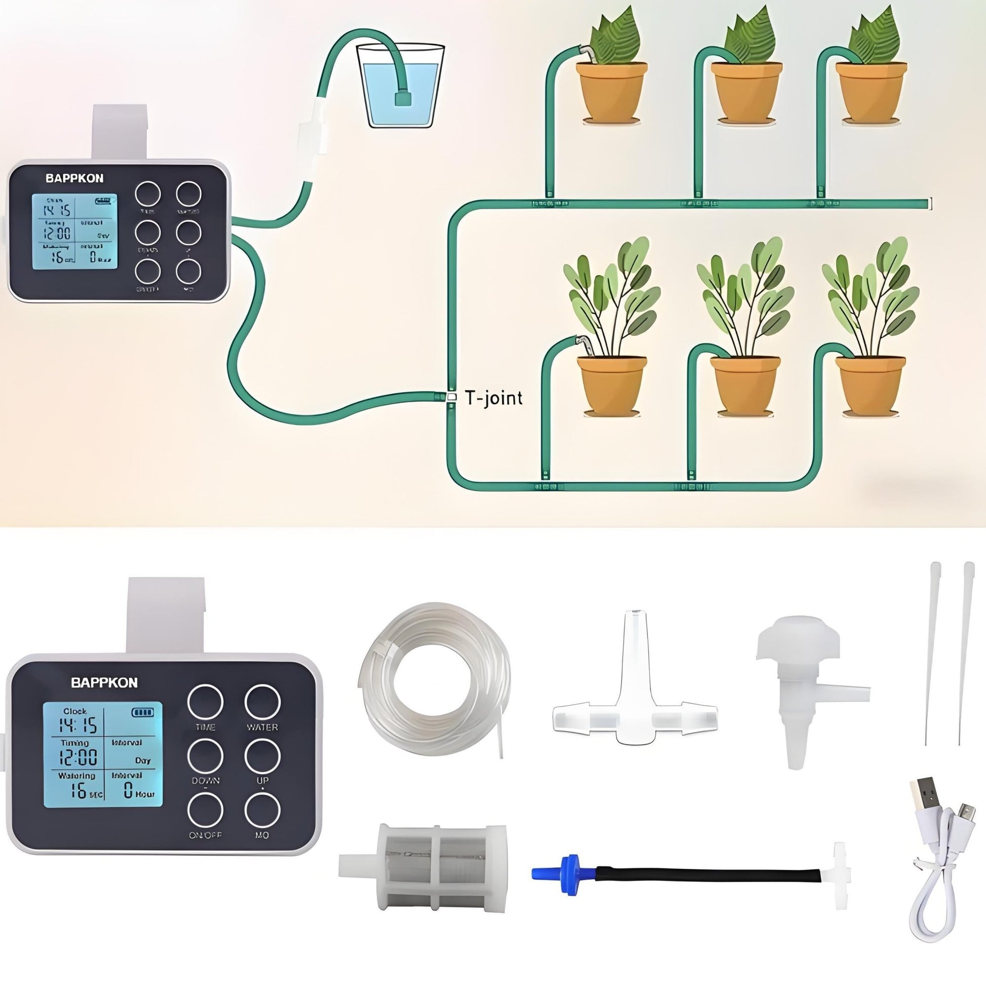 Smart Automatic Plant Waterer with Humidity Detection Timer - BAPPKON Garden Store