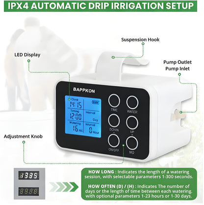 Smart Automatic Plant Waterer with Humidity Detection Timer - BAPPKON Garden Store