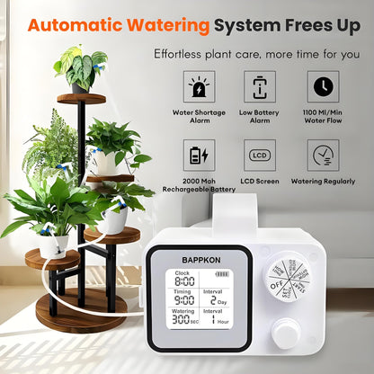 Smart Irrigation System - Programmable Drip Timer for 15 Plants | IPX4 Waterproof - BAPPKON Garden Store