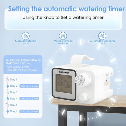 Smart Irrigation System - Programmable Drip Timer for 15 Plants | IPX4 Waterproof - BAPPKON Garden Store