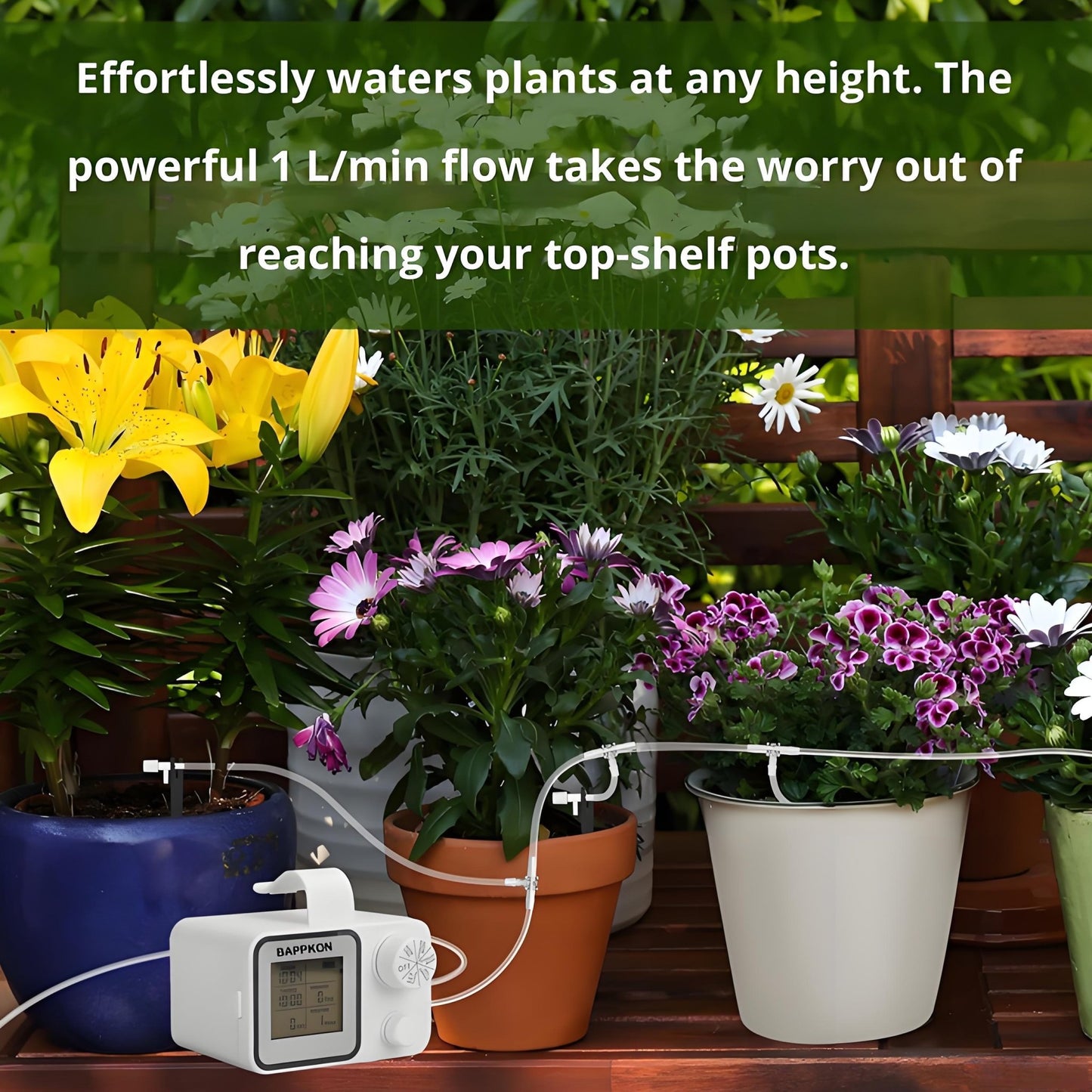 Smart Irrigation System - Programmable Drip Timer for 15 Plants | IPX4 Waterproof - BAPPKON Garden Store