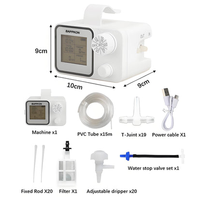 Smart Irrigation System - Programmable Drip Timer for 15 Plants | IPX4 Waterproof - BAPPKON Garden Store