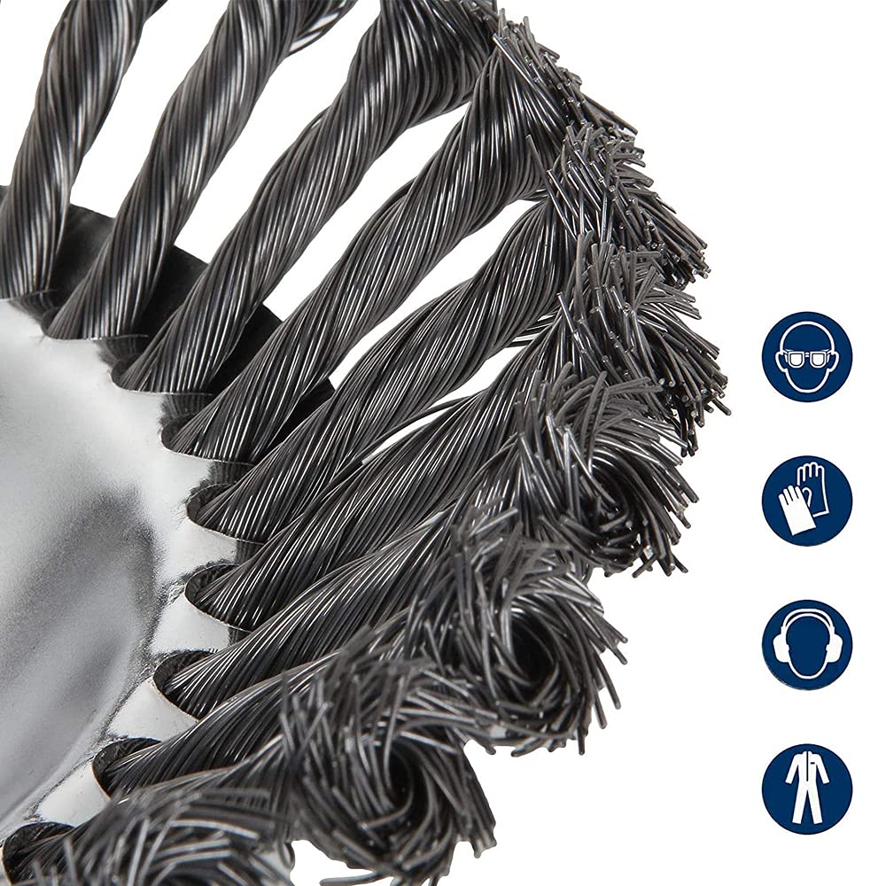 Steel Wire Brush Trimmer Head | 150mm/200mm - Fits 25.4mm Bore - BAPPKON Garden Store