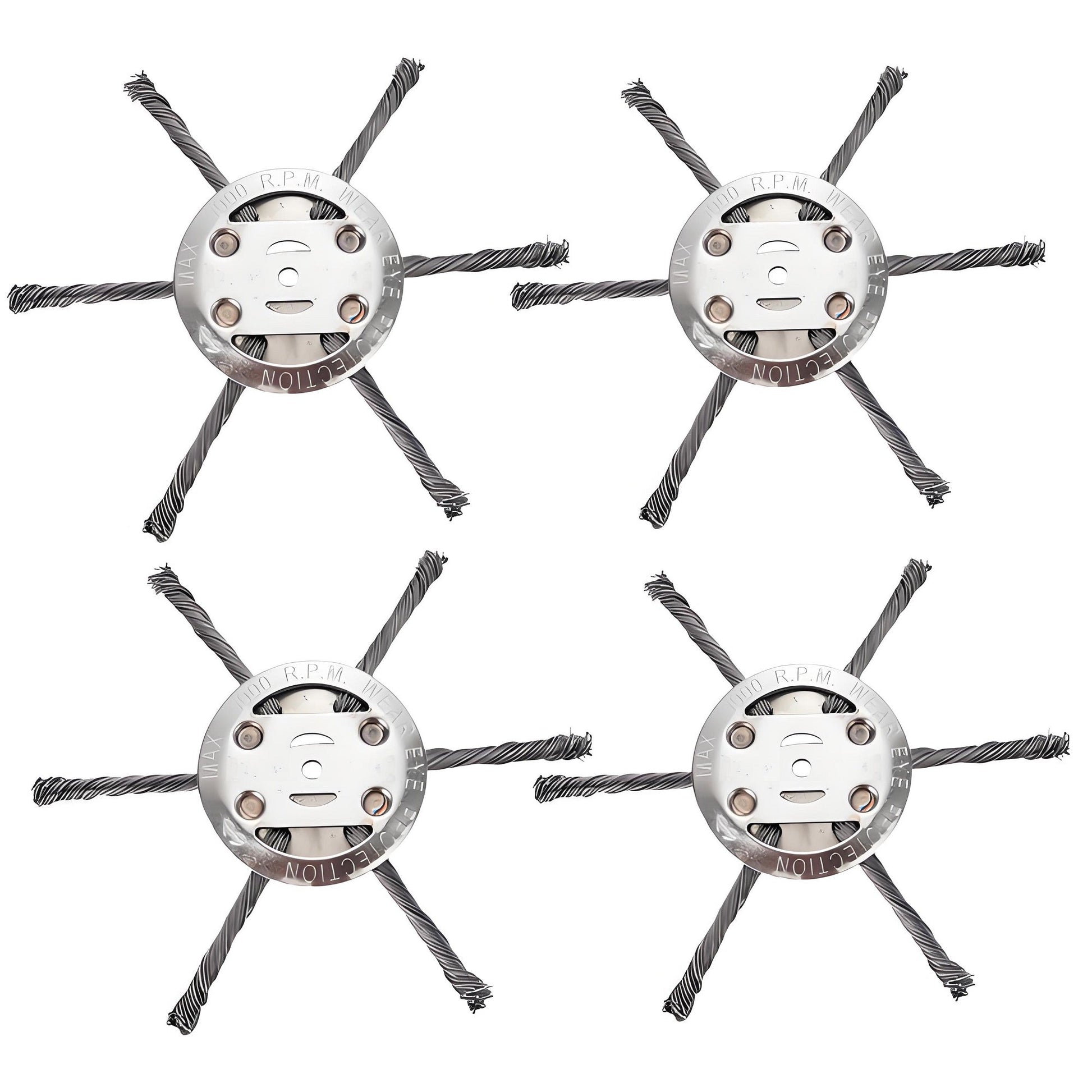 Steel Wire Trimmer Head 4 - Pack | Fits 5.5mm Bore - BAPPKON Garden Store
