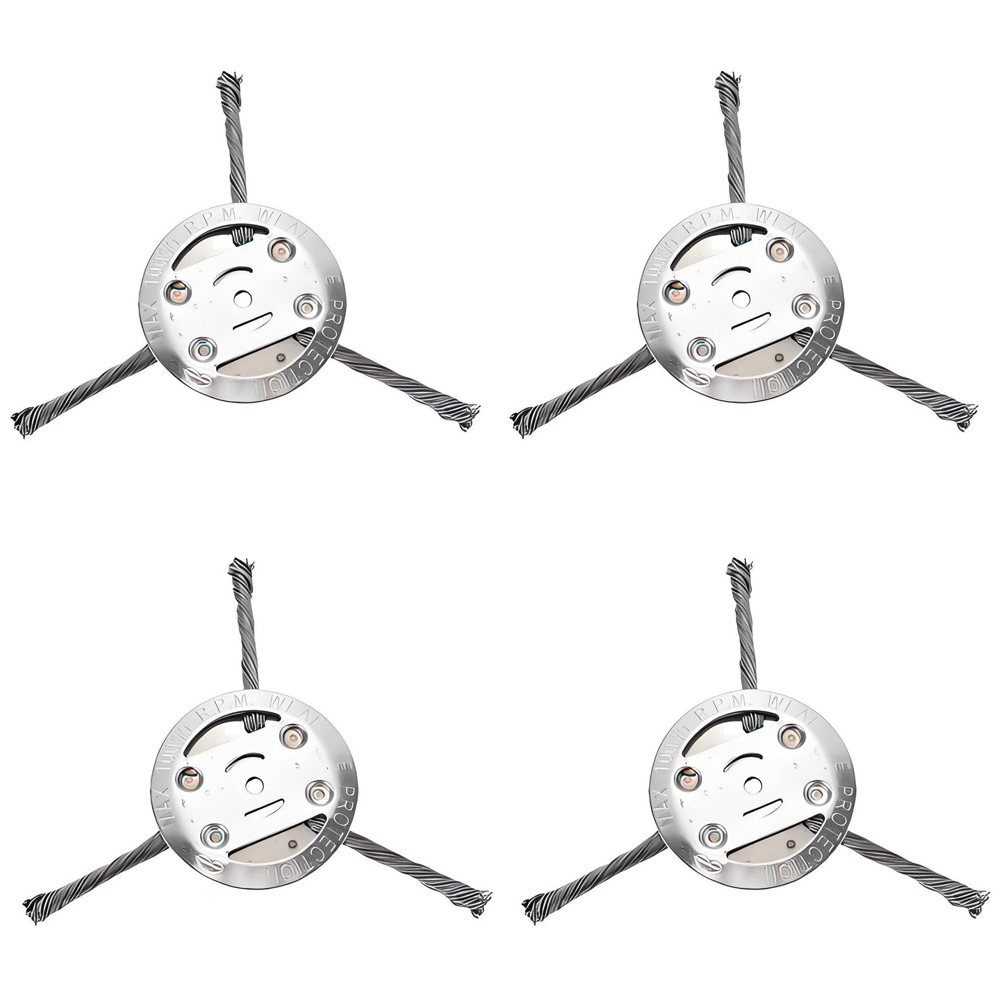 Steel Wire Trimmer Head 4 - Pack | Fits 5.5mm Bore - BAPPKON Garden Store