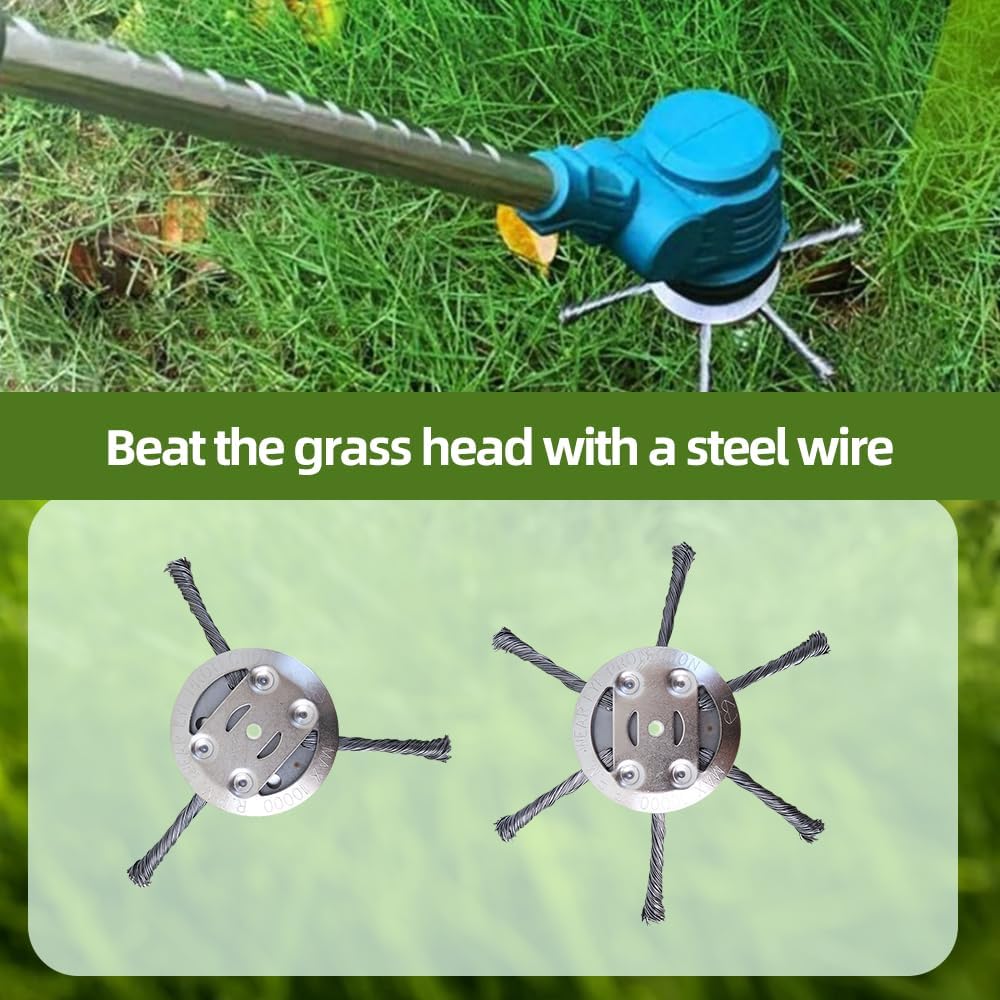 Steel Wire Trimmer Head 4 - Pack | Fits 5.5mm Bore - BAPPKON Garden Store