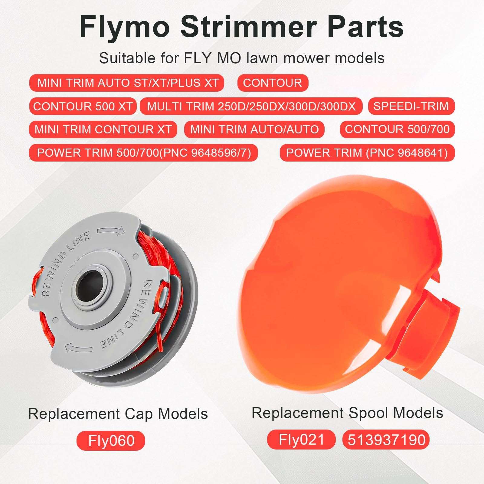 Strimmer Spool with Cover 1.5mm | 3/4/6 Pack (Compatible with Flymo Power/Mini/Trim) - BAPPKON Garden Store