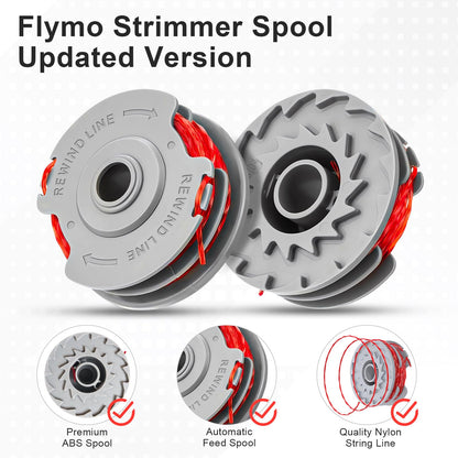 Strimmer Spool with Cover 1.5mm | 3/4/6 Pack (Compatible with Flymo Power/Mini/Trim) - BAPPKON Garden Store